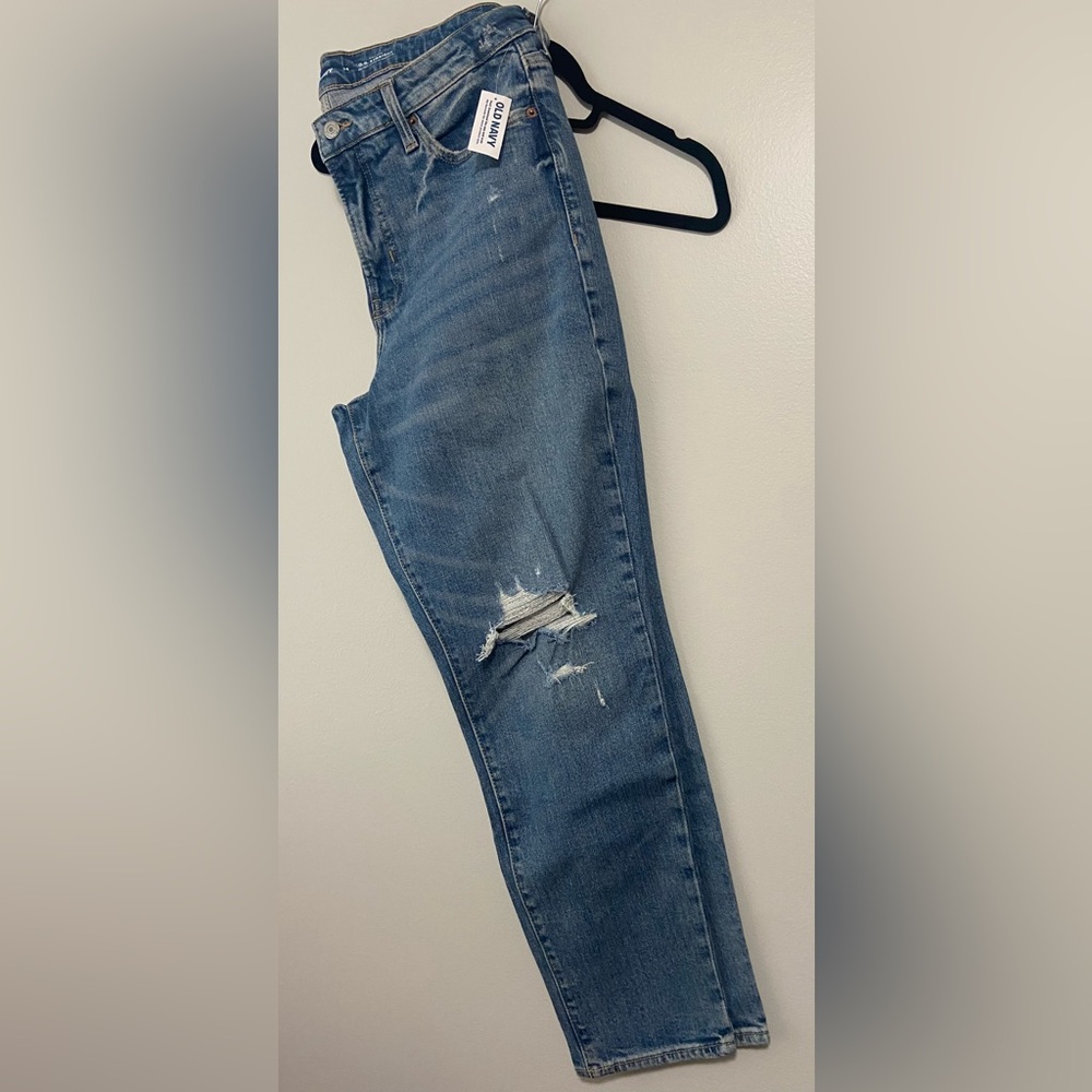 Old Navy Distressed OG Straight Jeans, Size 14 NWT